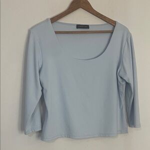 Linda leal Light Blue Long Sleeve Women's Top